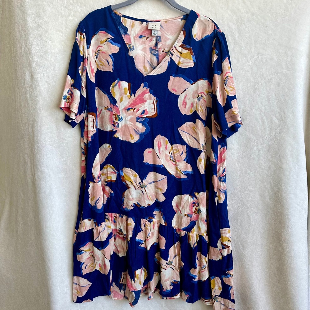 a new day Blue Floral Midi Dress
